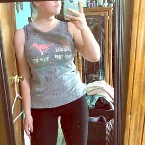 Gray Lacy Tank